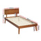 SPLAY Bed Frame Single Size Wooden Bed Base Walnut